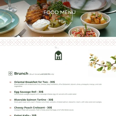 Menu Preview